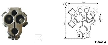 Zacisk transformatora  TOGA 3/M12 (BK - 1115-811-312-350/004